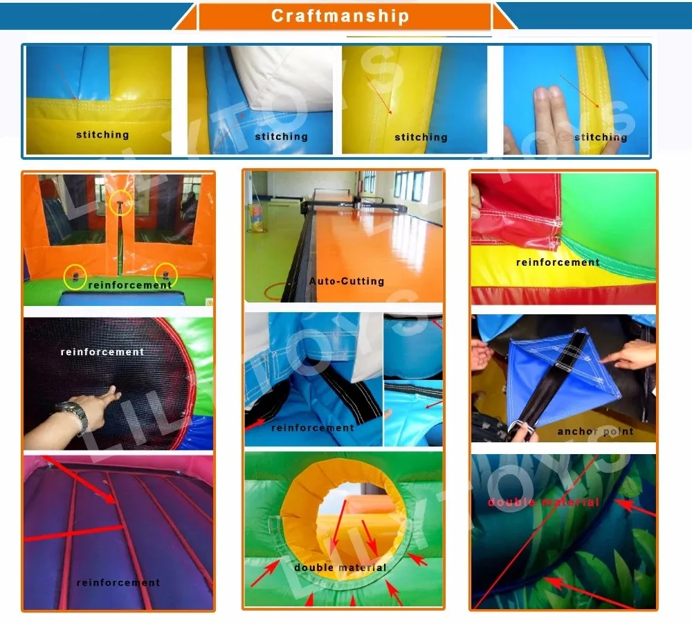0.55mm PVC Tarpaulin Material Inflatable Jumping Castle