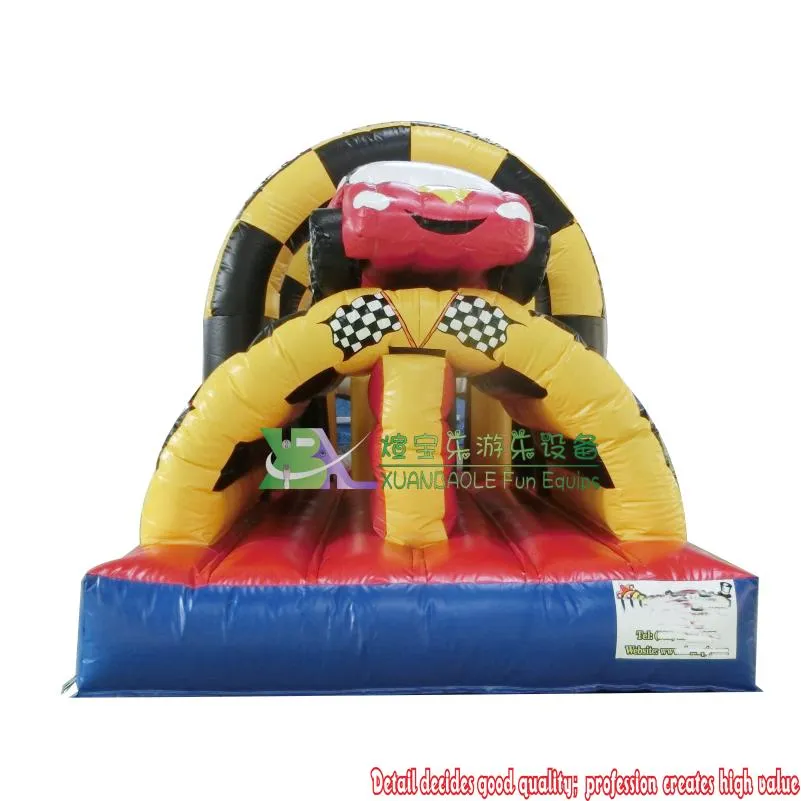 0.55mm PVC Tarps Popular Toy Car Racing Inflatable Obstacle Course Inflatable Fun City Jumper Game