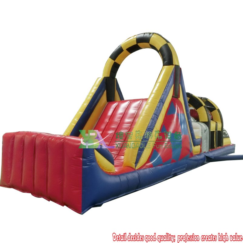 0.55mm PVC Tarps Popular Toy Car Racing Inflatable Obstacle Course Inflatable Fun City Jumper Game
