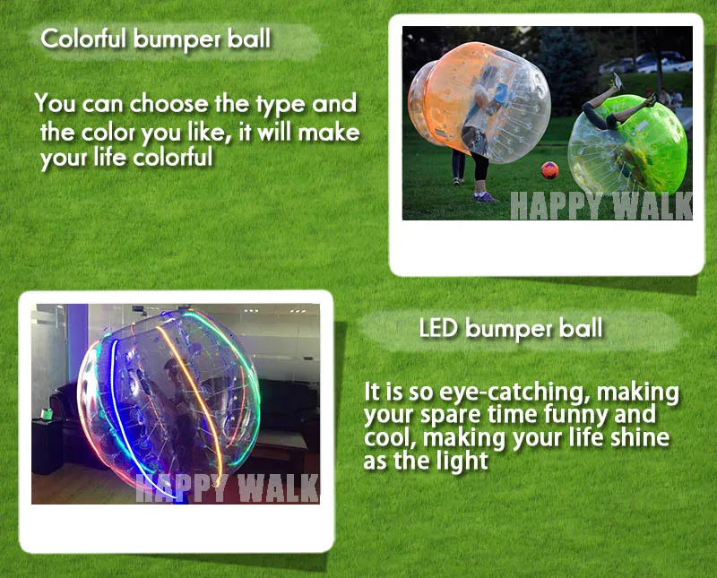 1.5m 0.8mm PVC Custom Logo Inflatable Bumper Ball Bubble Soccer Body Zorb Ball