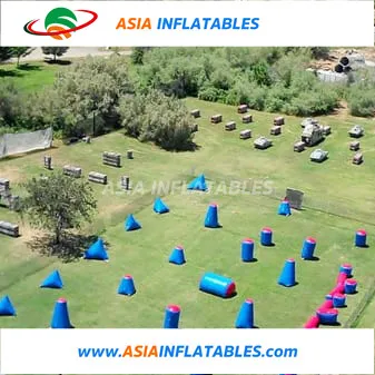 10 Mans Paintball Tag Field Sets, Paintball Kits, Inflatable Bunkers for Paintball Game