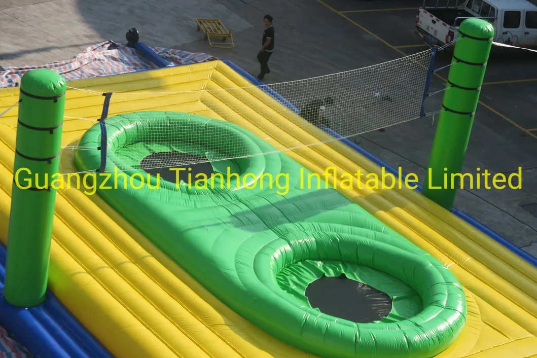 16X8m Outdoor Inflatable Bossball Sport Games Inflatable Beach Volleyball Court for Sale