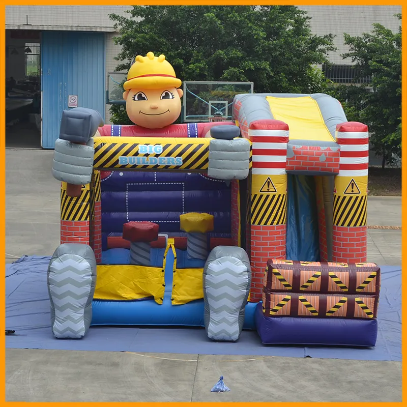 Aoqi Hard-Wearing Quality Fantastic Big Inflatable Builders Combo