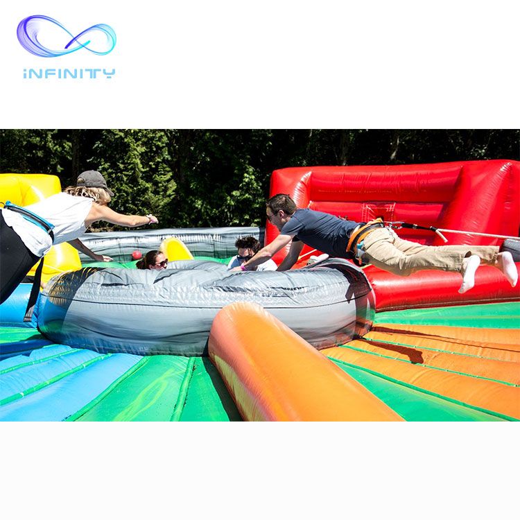 Attractive Inflatable Fun Games Hippo Chow Down Inflatable Game Inflatable Hungry Bungee Running Sport Game