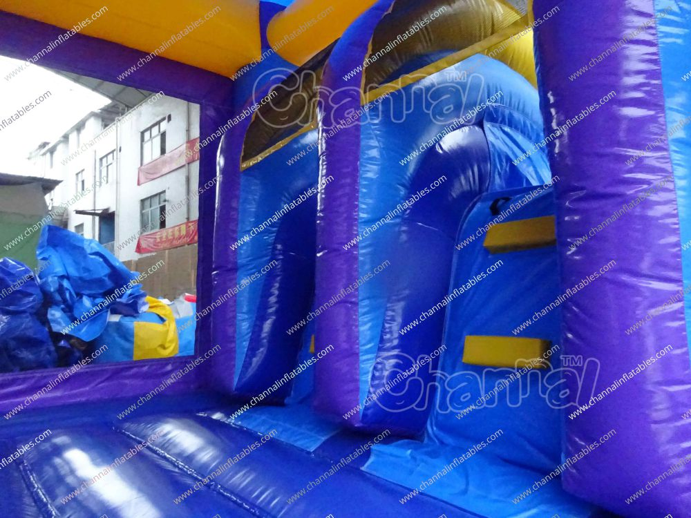 Classic Bouncy Water Slide Combo with Pool Commercial Inflatable Water Bouncer Combo Slide