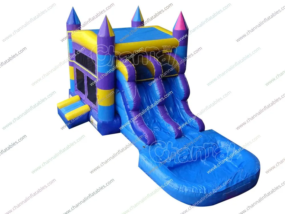 Classic Bouncy Water Slide Combo with Pool Commercial Inflatable Water Bouncer Combo Slide