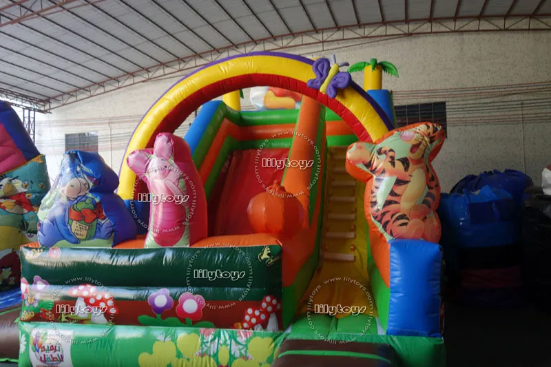 Colorful Inflatable Castle Slide for Kids