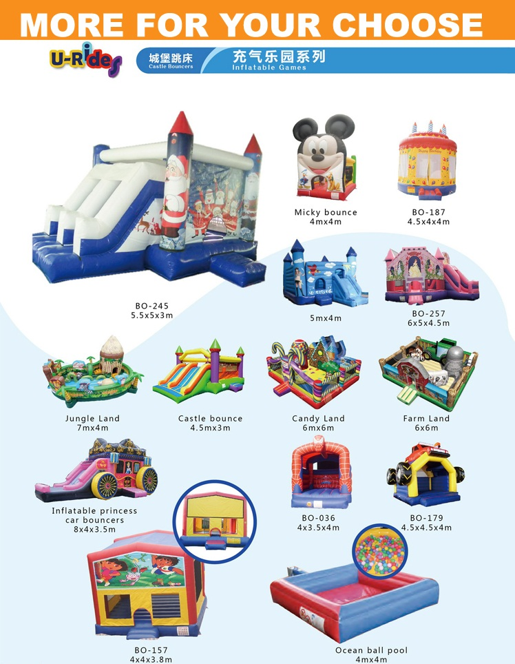 Commercial Animal Zoo Park Inflatable Jumper Bouncy Castle Inflatable Castle With Obstacles