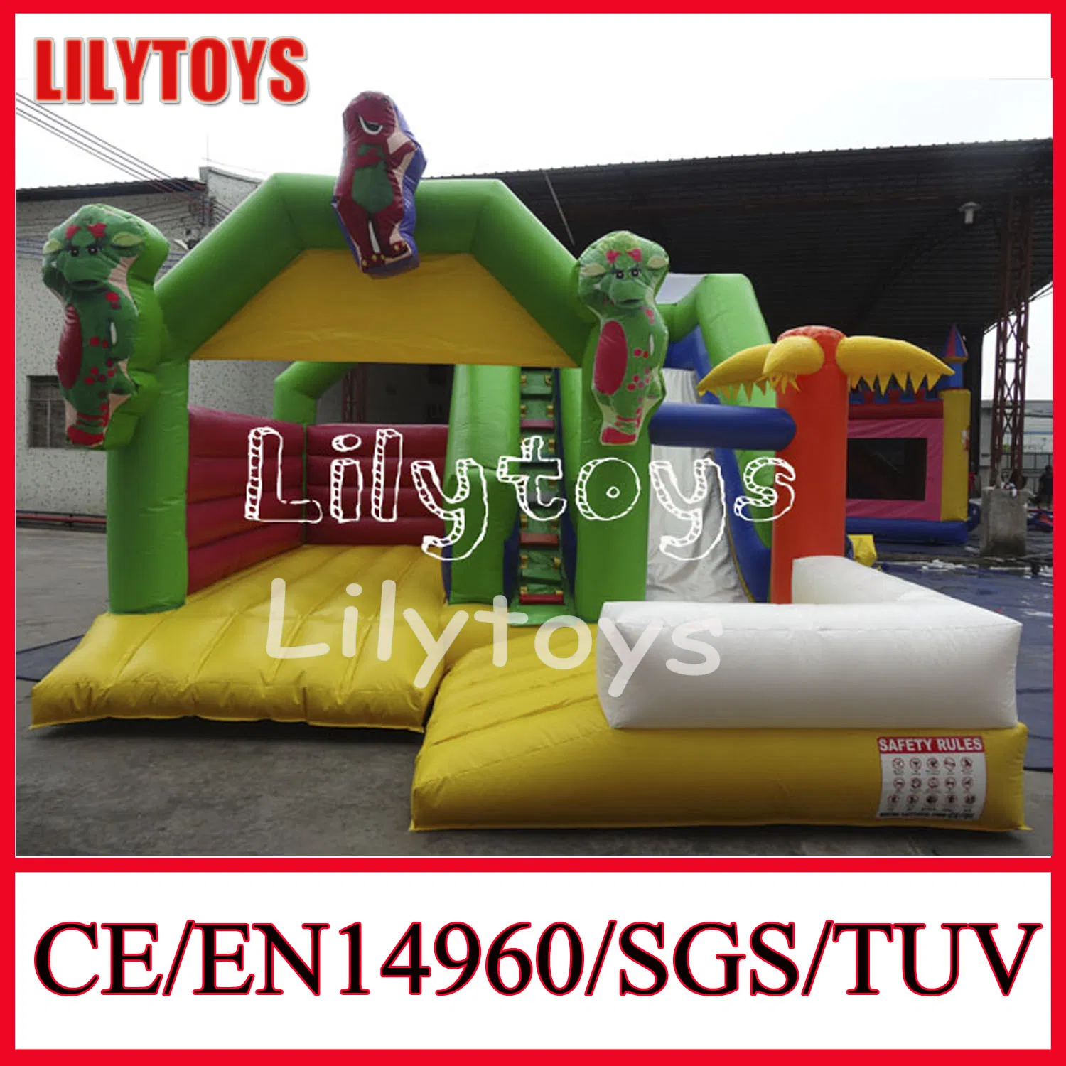 Commercial Barney Inflatable Bouncer Castle for Sale