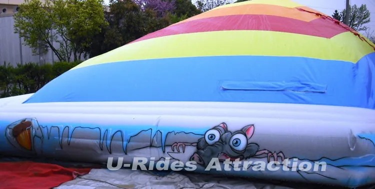 Commercial inflatable soft mountain inflatable jump air bag jumping bed for kids/ inflatable jumping pillow for sale
