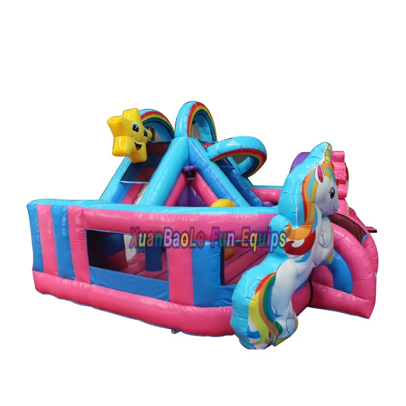 Commercial Party Jumpers Slide Bouncy Blow up Jumping Castle Unicorn Inflatable Bouncer Playground