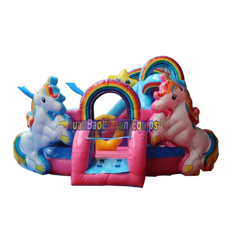Commercial Party Jumpers Slide Bouncy Blow up Jumping Castle Unicorn Inflatable Bouncer Playground