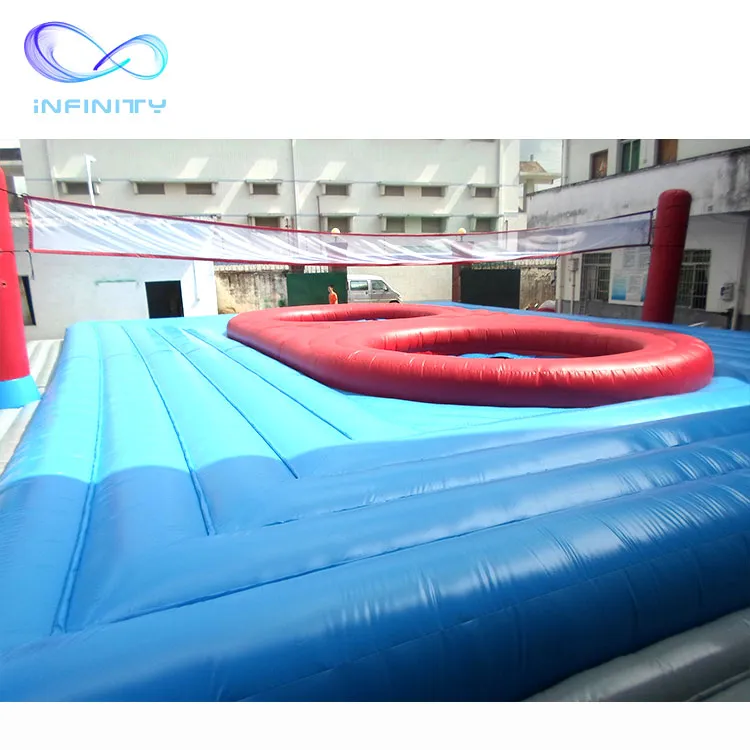 Durable PVC Inflatable Bossaball Court Inflatable Volleyball Court Inflatable Sport Games for Beach