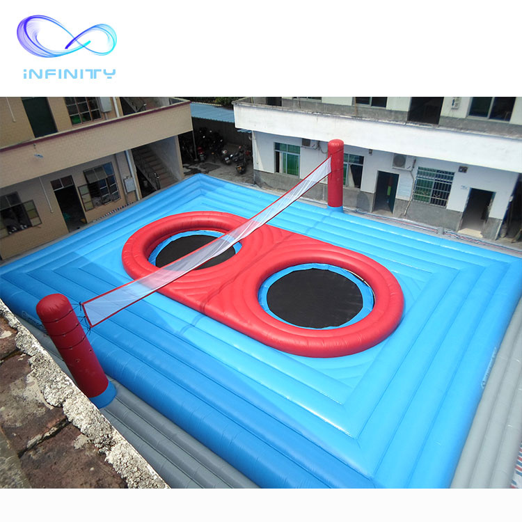 Durable PVC Inflatable Bossaball Court Inflatable Volleyball Court Inflatable Sport Games for Beach