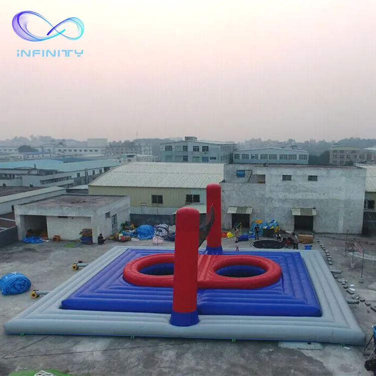Durable PVC Inflatable Bossaball Court Inflatable Volleyball Court Inflatable Sport Games for Beach