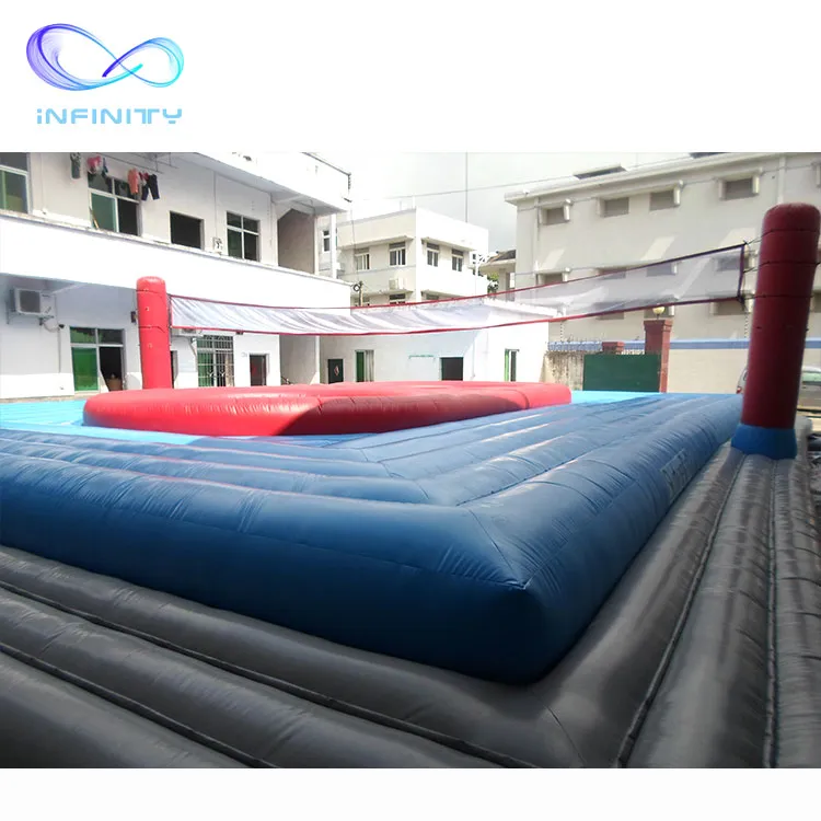 Durable PVC Inflatable Bossaball Court Inflatable Volleyball Court Inflatable Sport Games for Beach