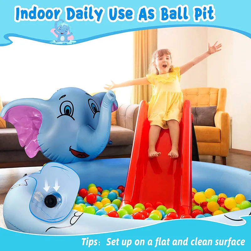 Elephant Swimming Wading Pool Outdoor Splash Play Mat Summer Toys
