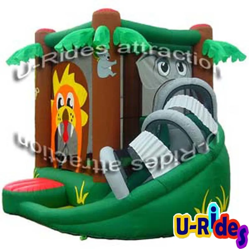 Factory price inflatable bouncer inflatable trampoline inflatable moonwalk with slide rental event