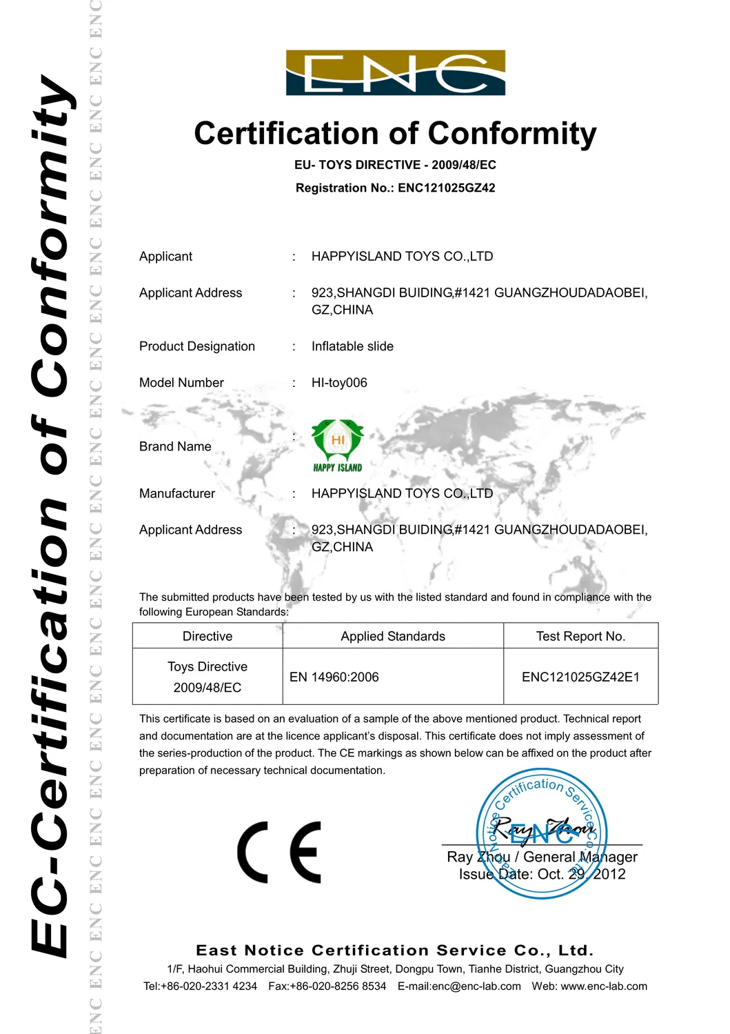 Factory Price Water Game Toy Big Pool Inflatable Slide for Sale