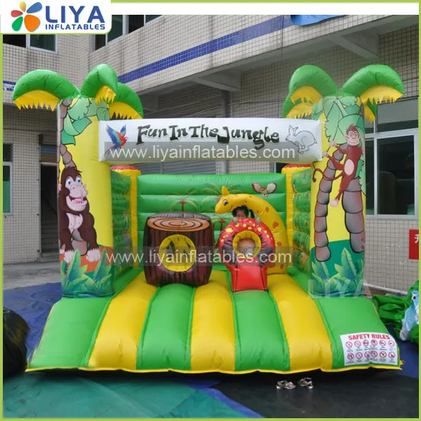 Full Printing Inflatable Wholesale Jungle Animal Bouncy Castle Toys