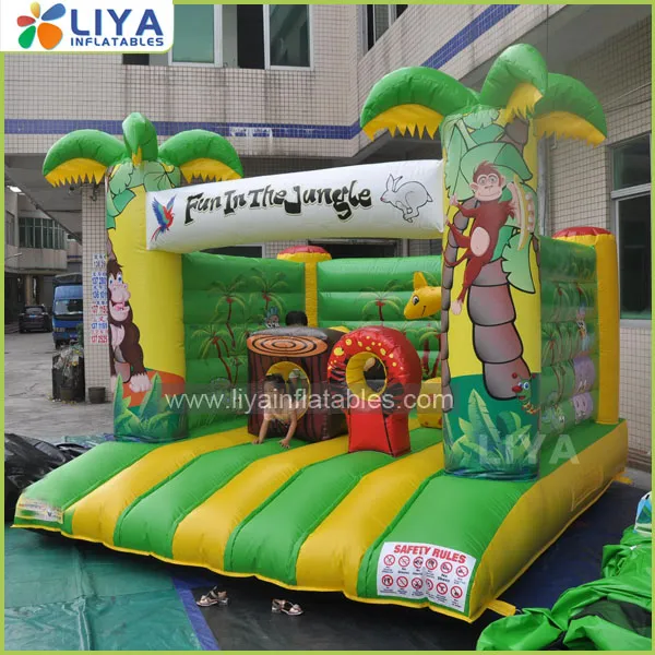 Full Printing Inflatable Wholesale Jungle Animal Bouncy Castle Toys