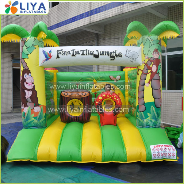 Full Printing Inflatable Wholesale Jungle Animal Bouncy Castle Toys