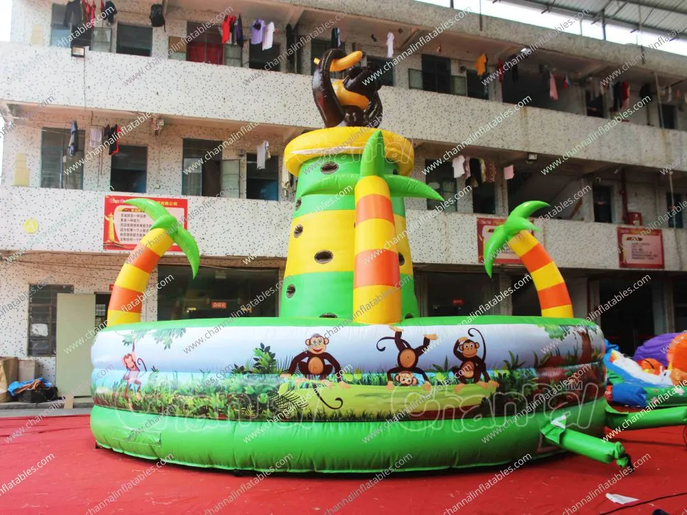 Hansel Inflatable High Quality Playground Real Rock Kids Climbing Wall