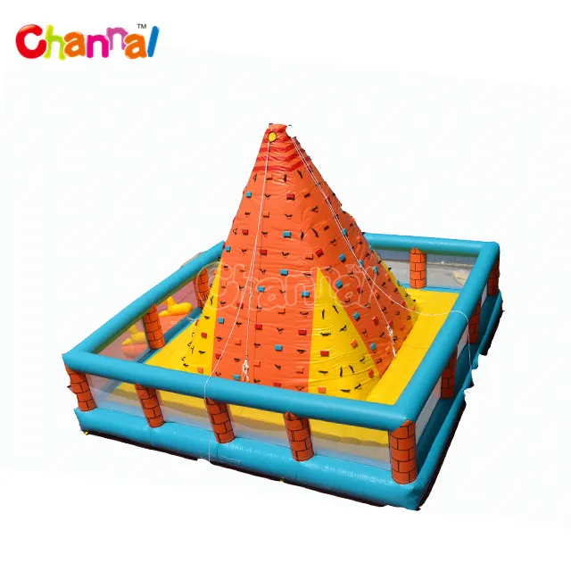 Hansel Inflatable High Quality Playground Real Rock Kids Climbing Wall
