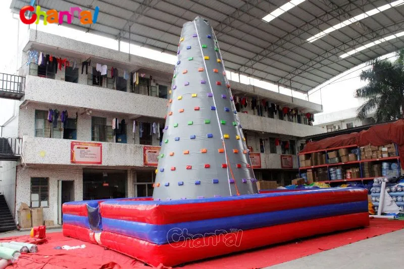 Hansel Inflatable High Quality Playground Real Rock Kids Climbing Wall