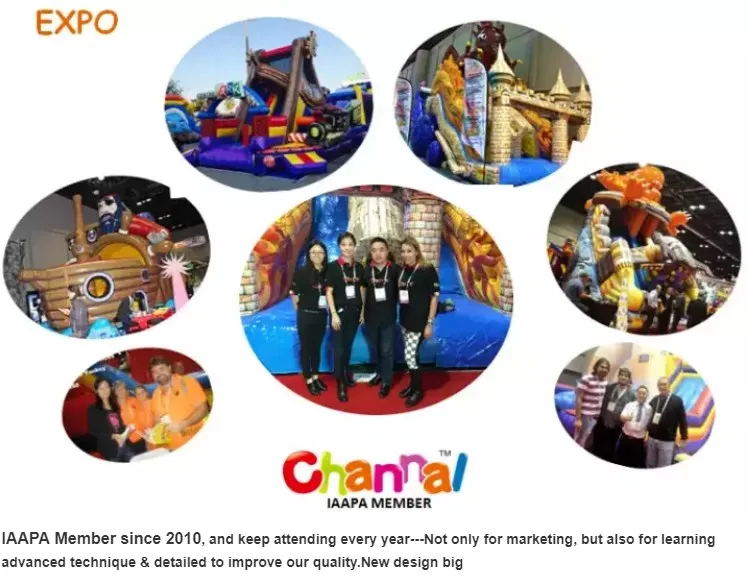 High Quality Commercial Bouncy House Combo Funhouse with Slide Inflatable Bouncer with Slide Inflatable Obstacle Course for Sale