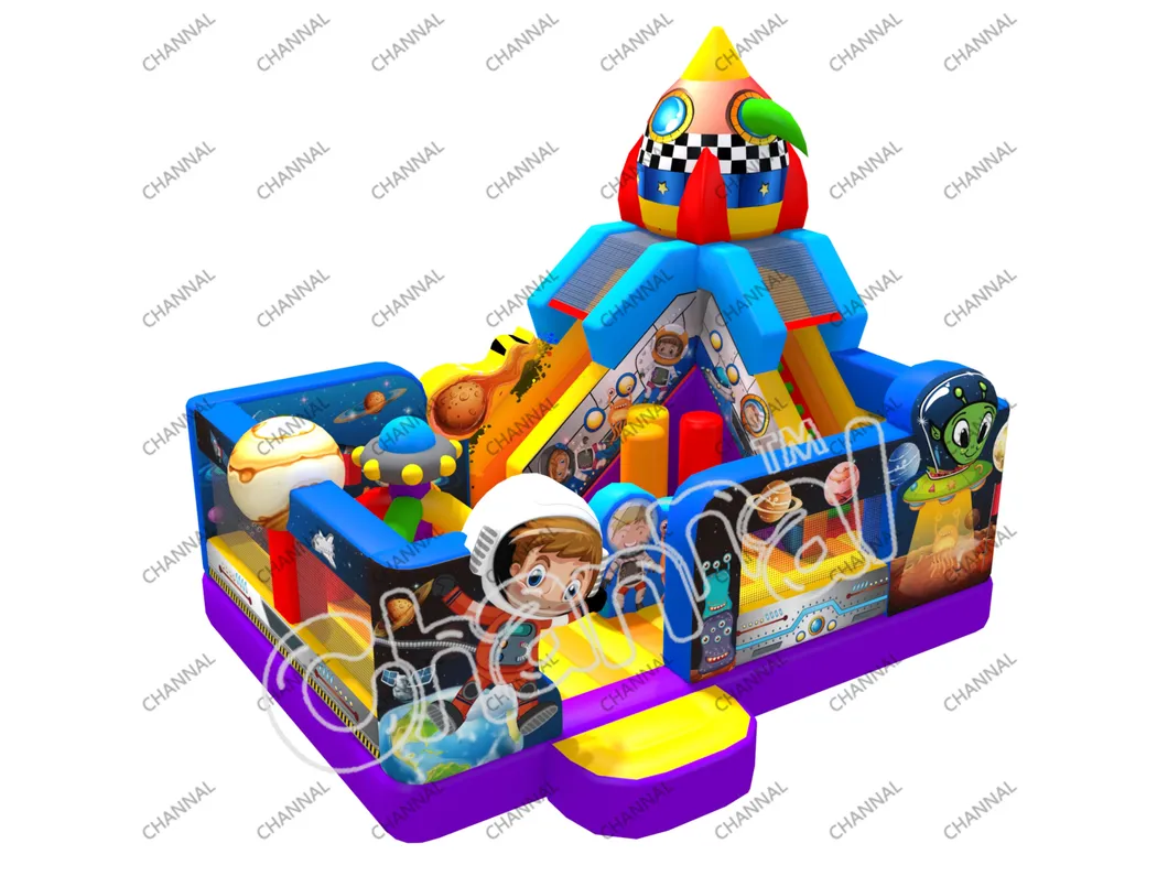High Quality Commercial Bouncy House Combo Funhouse with Slide Inflatable Bouncer with Slide Inflatable Obstacle Course for Sale