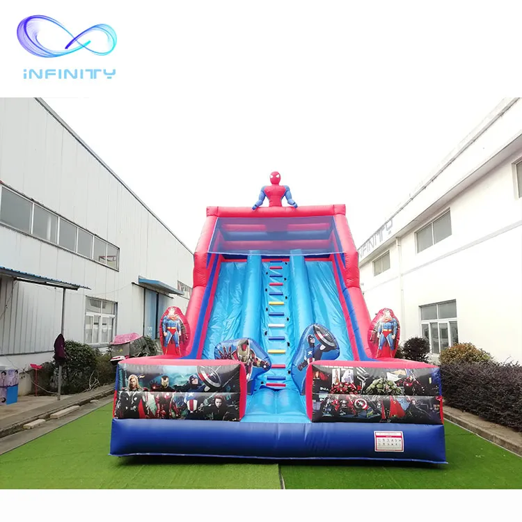 Hot Selling Commercial Customized Jumper Kids Spiderman Inflatable Jumping Castle Slides