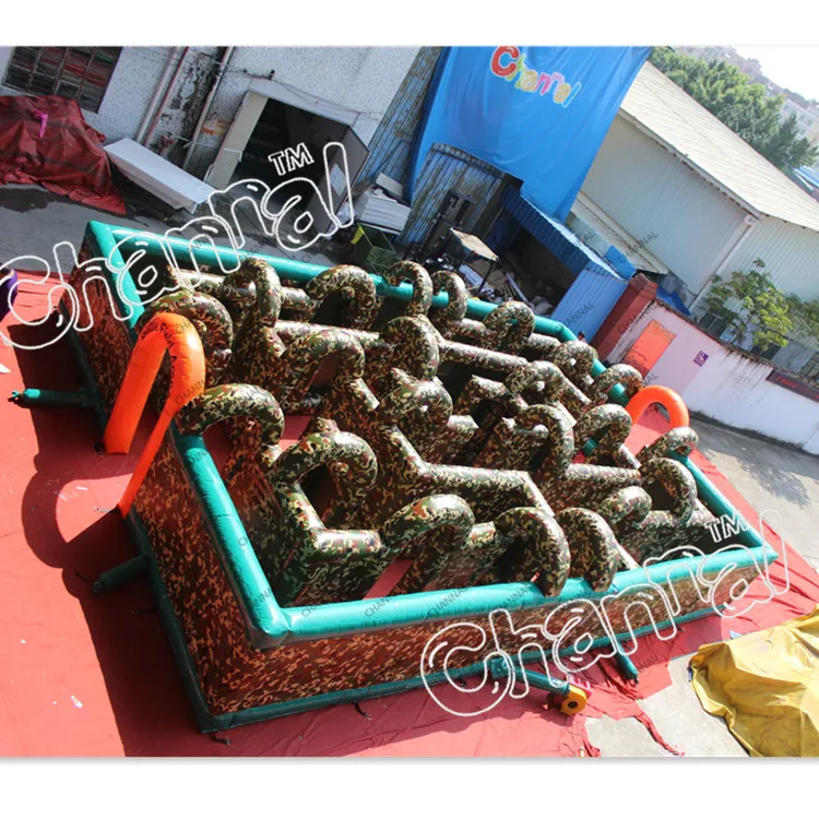 Inflatable Military Maze Outdoor Sport Inflatable Camouflage Maze