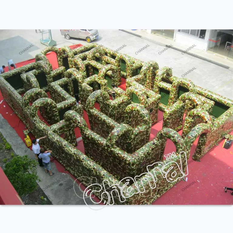 Inflatable Military Maze Outdoor Sport Inflatable Camouflage Maze