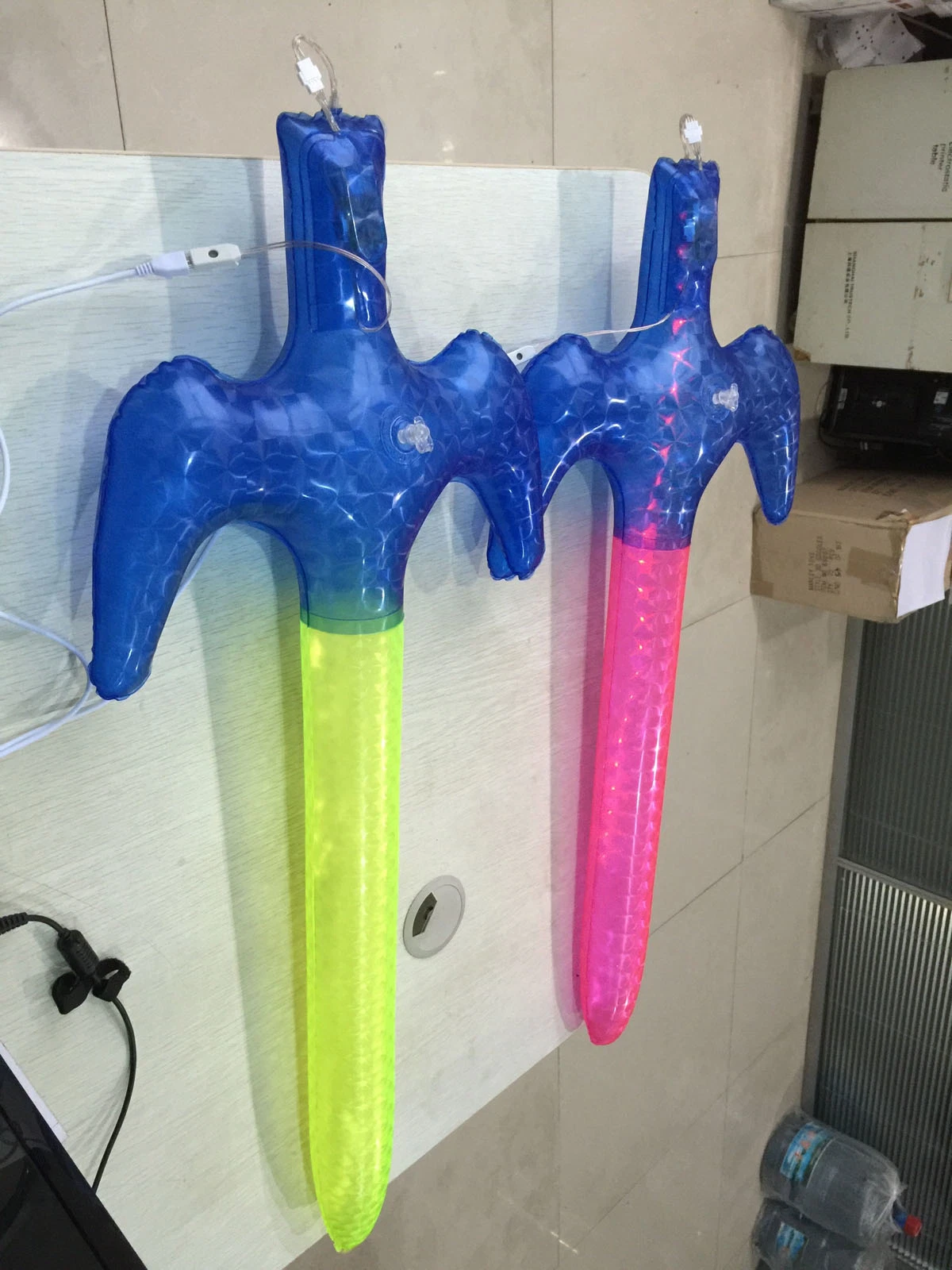 Inflatable PVC Toy Sword with LED Light
