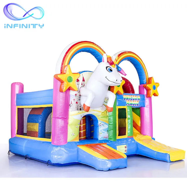 Inflatable Unicorn Air Jumping Castle Bouncer Slide Inflatable Combo for Kids
