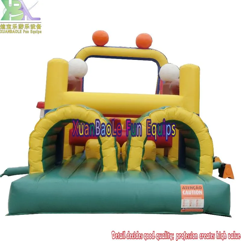 Kids Adults Commercial Game Equipment 40 Feet Inflatable Obstacle Sports Theme Obstacle Assult