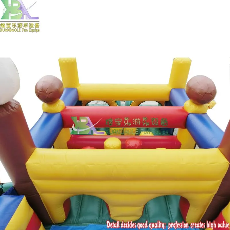Kids Adults Commercial Game Equipment 40 Feet Inflatable Obstacle Sports Theme Obstacle Assult