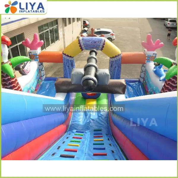 Large 2 Lanes Sea World Inflatable Slide for Adult and Kids