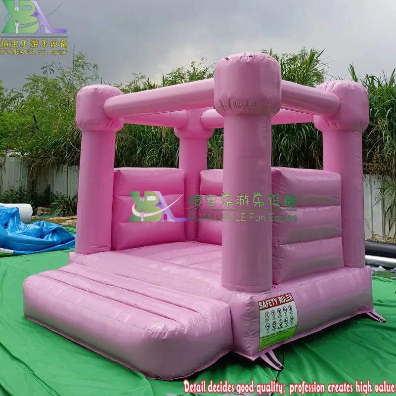 Macaron Colorful Pink Inflatable White Jumping Wedding Bouncy Castle Bounce House Inflatable Wedding Bouncer for Sale