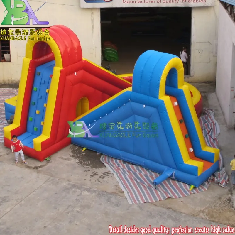 Mall Used Rush Twist Inflatable Water Slide with Small Pool, First Grade Inflatable Water Slides for Parties