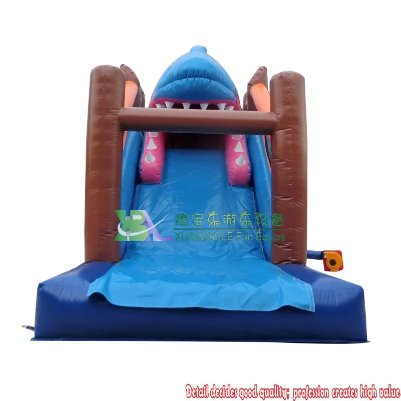 Outdoor Animal Inflatable Shark Challenge Game Obstacle Course for Kids