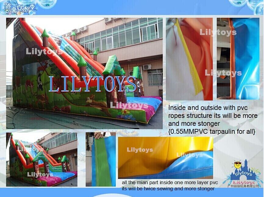 Popular Promotional Slide Type Air Bouncer Jumping Combo for Kids