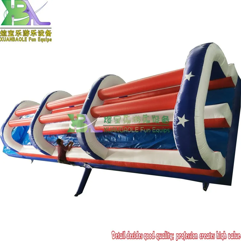Promotional Inflatable Products Lanes Slip N Slide Inflatable with Water Pool