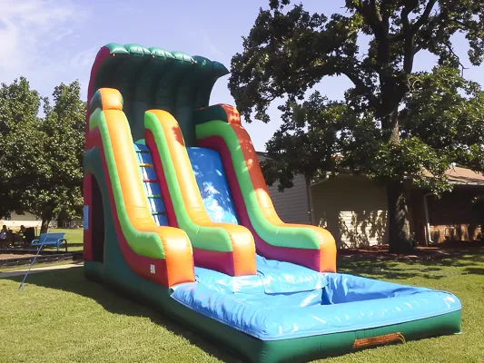 PVC Outdoor Amusement Toy Inflatable Bouncer Water Slide with Pool Bouncy Sliding