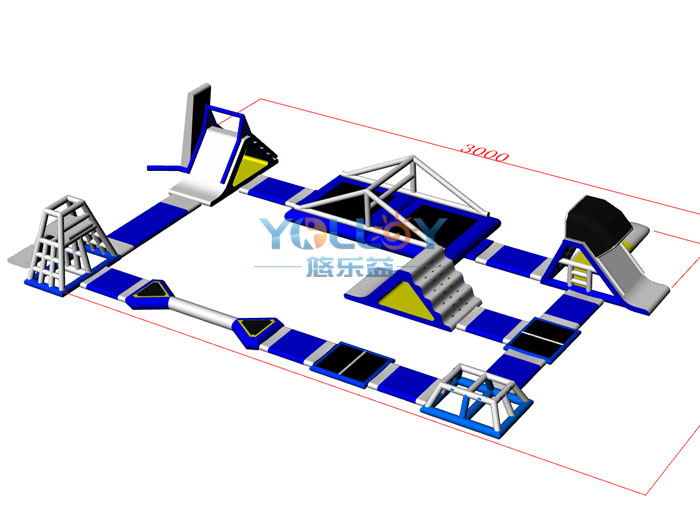 PVC Tarpaulin Inflatable Water Obstacle for Water Park