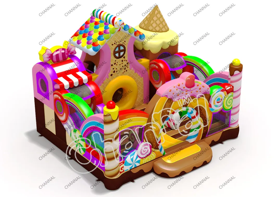 Rainbow Arch Inflatable Bouncers for Children Inflatable Unicorn Bouncing Castle with Slide