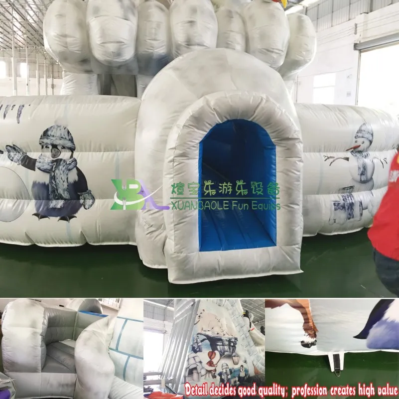 Single Lane PVC Water & Dry Slides with Blower Motor, Sea World Inflatable Shark Slide