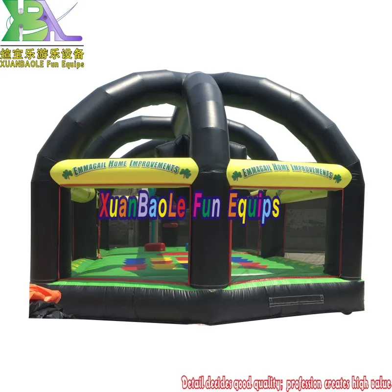 Xuanbaole Inflatable Sports Arena All in One (Basketball Soccer Dodge Ball Joust dual Volley Ball Twister) 12X6mtr