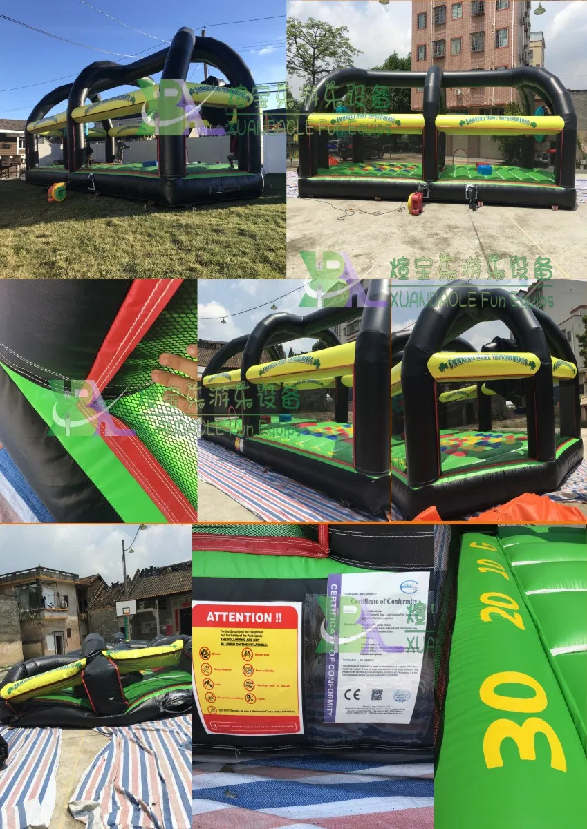 Xuanbaole Inflatable Sports Arena All in One (Basketball Soccer Dodge Ball Joust dual Volley Ball Twister) 12X6mtr